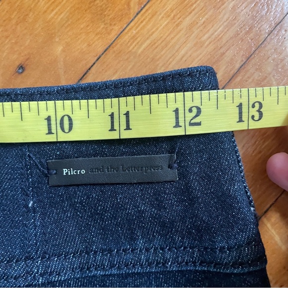 Anthro Pilcro Dark Blue High Rise Double Button Jeans - Picture 7 of 11